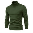 thumbnail image 4 of GA WEIHUA Deals! Mens Knitted Turtleneck Sweater Side Ribbed Slim Fit Pullover Long Sleeve Turtle Neck Sweaters Thermal Casual High Neck Pullovers Shirt(Army Green,XL), 4 of 5