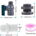 thumbnail image 3 of Kit DE desviador DE grifo DE barril DE lluvia LIUYMXG PVC 3/4 DE pulgada, 3 of 5
