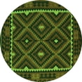 thumbnail image 1 of Ahgly Company Indoor Round Oriental Green Traditional Area Rugs, 4' Round, 1 of 1