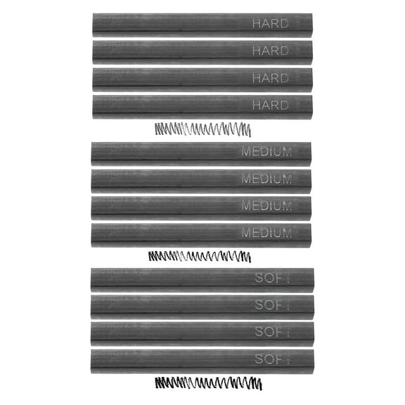 Uxcell Compressed Charcoal Sticks, Soft/Medium/Hard Grade Square Vine Charcoal Sticks Set Art Supplies for Painting Drawing Sketching Shading Artists Beginners(Pack of 12)