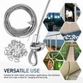 thumbnail image 3 of Raindrops Plated Silver Stainless Steel Cable Wire Rope for Clothes Line and Picture Hanging Heavy Load Capacity, 3 of 7