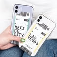 thumbnail image 5 of for Apple iPhone 11 (6.1") Airplane Travel Boarding Pass Tags Design Clear Transparent TPU Bumper Shockproof Protective Cover ,Xpm Phone Case [ATL - Atlanta], 5 of 5