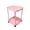 🥑 Pink_Base#1722, variant on Rolling Sofa Side Table on Wheels, 2-Tier Coffee End Table, Plastic Bedside Nightstand Storage Rack, Modern Round Design, White/Black/Pink/Blue