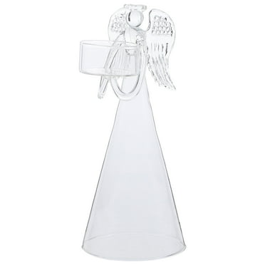 European Style Angel Glass Candlestick Creative Wedding Candleholder Home Candle Stand
