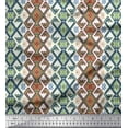 thumbnail image 1 of Soimoi Velvet Fabric Ikat Kilim Print Fabric by The Yard 58 Inch Wide, 1 of 1