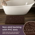 thumbnail image 4 of Lavish Home 2-Piece Chenille Memory Foam Bathroom Rugs Set, Chocolate, 4 of 6