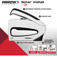 thumbnail image 2 of Arrow TruTac Forward-Action Light-Duty Manual Staple Gun, White, Model TT21, 2 of 36