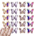 thumbnail image 1 of 20 piezas 3D encantos de uñas 3D mariposa uñas diamantes de imitación arte cristalino gemas de metal brillo decoración encantos de uñas diseño accesorios de uñas, 1 of 6