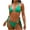 Green, variant on SDJMa Women String Bathing Suit Two Piece Lace Up Sexy Bikini Split Beach with Chest Pad SwimsuitRed