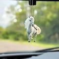 thumbnail image 2 of DefiDgd Acrylic Horse Keychain Gift for Women Men,Cute Ponys Vintage Pendant for Bag Car Window Door,Small Ornament(A), 2 of 6