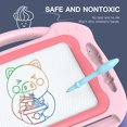thumbnail image 4 of Graflsoa Magnetic Drawing Board for Kids - Portable Foldable Design with 4 Color Zones, Safe Non-Toxic Paint, Fun Stamps, and Adjustable Table Legs for Ages 1-3, Pink/Green/Blue Options, 4 of 6