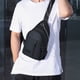 thumbnail image 5 of Bolsa de pecho USB para hombre – Cintura cruzada ligera de poliéster con bandolera, múltiples compartimentos, correa ajustable, azul/gris, 30x18x6 cm, Viaje y Desplazamientos, 5 of 6