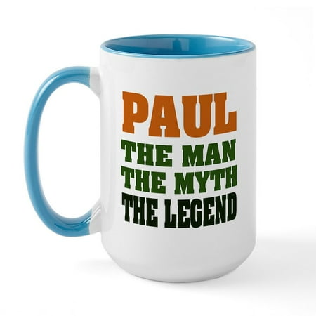

CafePress - PAUL The Legend Large Mug - 15 oz Ceramic Large Mug