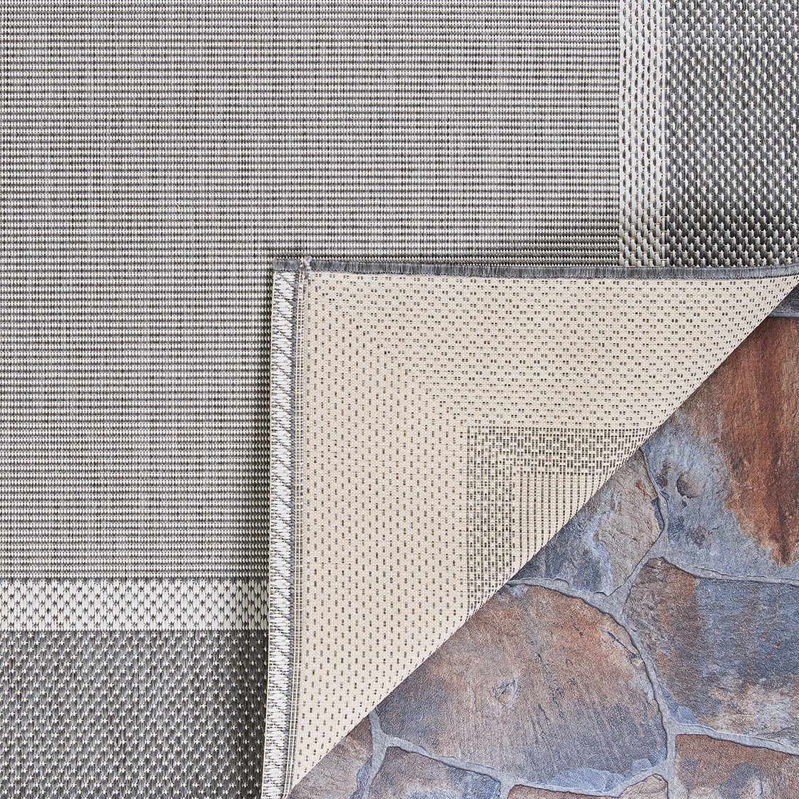Couristan Recife Stria Texture 6'2" X 9'2" Ivory- Silver Outdoor Rug