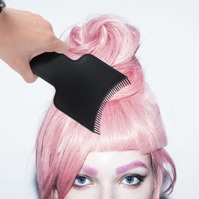 PTOOTP 3Pcs Hair Highlighting Rake Dyes Hair Quickly with Rectangular Shape Black Plastic