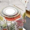 thumbnail image 4 of Spring Floral Round Tablecloth 60 Inch - Colorful Summer Flowers Waterproof Fabric Table Cloth Protector, Vintage Botanical Tablecloths Washable Table Cover for Kitchen Coffee Table Party, 4 of 6