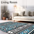 thumbnail image 2 of ODIKA 5x7 Machine Washable Non-Slip Area Rug, Aztec Entrance with Ancient Symbolism Ultra Soft Rug, None, 527193, 2 of 7