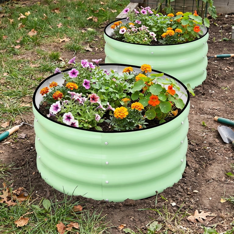 NUGRIART 2x2 ft Galvanized Raised Garden Bed (Set of 3) photo 7