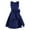 Navy Blue, variant on iEFiEL Kids Girls Satin Sleeveless Princess Dress Elegant A-line Wedding Bridesmaid Party Dresses Pink 4