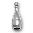 thumbnail image 1 of Sterling Silver 16" 1mm Box Chain 3D Wine Champagne Bottle Pendant Necklace, 1 of 2