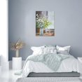 thumbnail image 5 of Daisy Flowers Bathroom Wall Art Floral Butterfly Pictures Bathroom Decor Canvas Painting Flower Decorations Framed Artwork for Bathroom Living Room Kitchen Bedroom 12"x16", 5 of 5