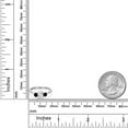 thumbnail image 6 of Gem Stone King 925 Sterling Silver White Created Sapphire and Black Diamond Engagement Ring for Women | 1.34 Cttw | Oval 7X5MM | Gemstone September Birthstone | Size 7, 6 of 6