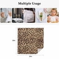 thumbnail image 5 of Cloth Napkins Set of 4 - 20x20 Inches, Leopard Printed Washable Reusable Table Napkins, Modern Animals Textured Brown Soft & Absortbent Dining Napkin for Party Wedding Hotel Restaurant, 5 of 8