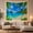 Palm Beach Bay, variant on Tropical Coastal Landscape with Palm Trees on Sandy Shore, Serene Coastal for Beach Lovers, Nature Wall Art Decor Housewarming Gift Tapestry Wall Hanging for Living Room and Bedroom