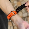 thumbnail image 4 of Sport Bands Compatible with Apple Watch Bands  38/40/41/42mm(Series 10), Soft Silicone Waterproof Adjustable Strap for Apple Watch Series 10 9 8 7 6 5 4 3 2 1 SE,Blackorange, 4 of 9