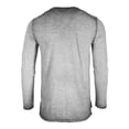 thumbnail image 2 of ZIMEGO Men's Garment Color Dyed Vintage Wash Long Sleeve V Neck Athletic Fit Henley, 2 of 5