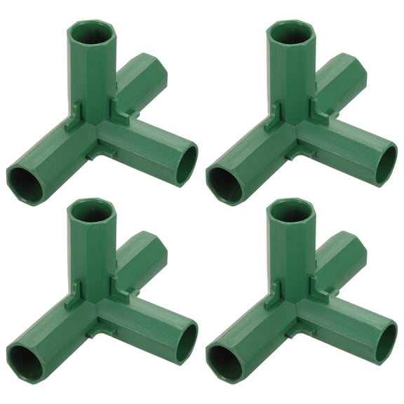 4Pcs 16.3mm/0.64in 4 Way Greenhouse Frame Connector Pipe Fitting Duty Joint Tool