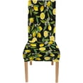 thumbnail image 2 of Lemon Dining Room Chair Covers Set of 4 Seamless Floral Pattern Lemon Fruits Background Parson Chair Slipcover Removable Washable Chair Protector, 2 of 5