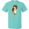 thumbnail image 3 of Inktastic Cute Girl, Brown Hair, Painter, Paint Artist T-Shirt, 3 of 5