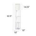 thumbnail image 3 of Creekwood Home 62.5" Contemporary 3-Tier Storage and Display Floor Lamp w/ LED Bulb, White, 3 of 6