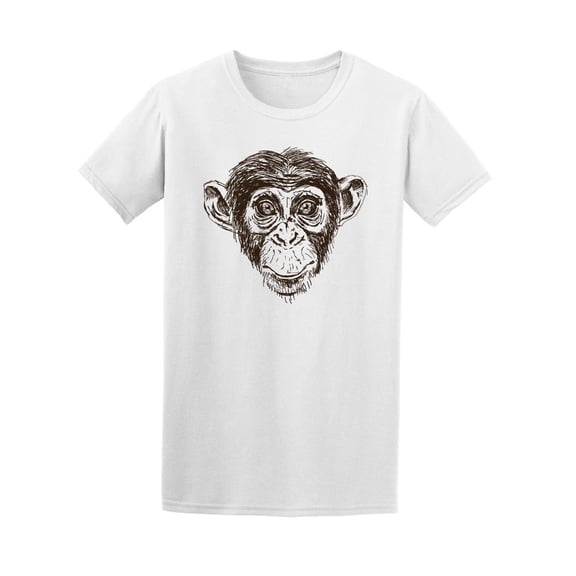 Sketch Monkey Face Tee Men's -Image by Shutterstock