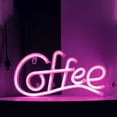 thumbnail image 4 of Washranp Neon Sign,Plastic Coffee Letter Shape LED Neon Light Battery-Powered for Coffee Bar Restaurant Wedding Wall Decor, 4 of 5