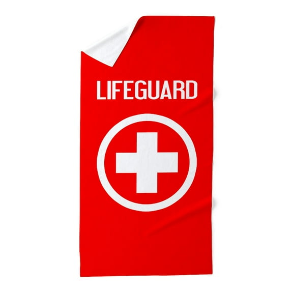 CafePress - Lifeguard: Lifeguard (White) - Large Beach Towel, Soft 30"x60" Towel with Unique Design