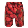 thumbnail image 4 of Kll Strawberry Red Men'S Casual Summer Beach Shorts Hawaiian Shorts With Pockets-Xx-Large, 4 of 9