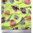 thumbnail image 1 of Soimoi Rayon Crepe Fabric Colorful Shells Ocean Printed Craft Fabric by the Yard 46 Inch Wide, 1 of 3