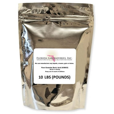 99.9% Fine Granular Powder Boric Acid, 10 Lb, H3BO3