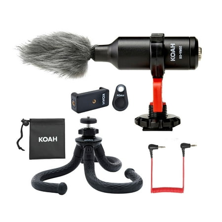 UPC: 0040962844922 | Koah Simah Condenser Microphone for Digital Cameras Tripod Bundle