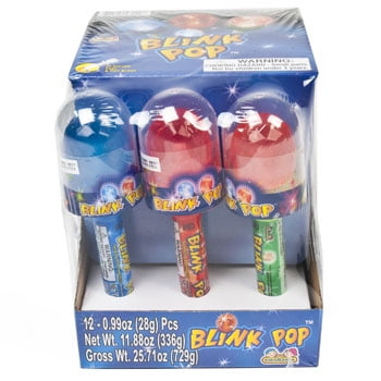 CANDY BLINK POP 3 ASSORTED FLAVORS IN COUNTER DISPLAY, Case Pack of 144
