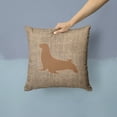 thumbnail image 2 of Carolines Treasures Seal Burlap and Brown Canvas Fabric Decorative Pillow BB1027 14Hx14W multicolor, 2 of 4