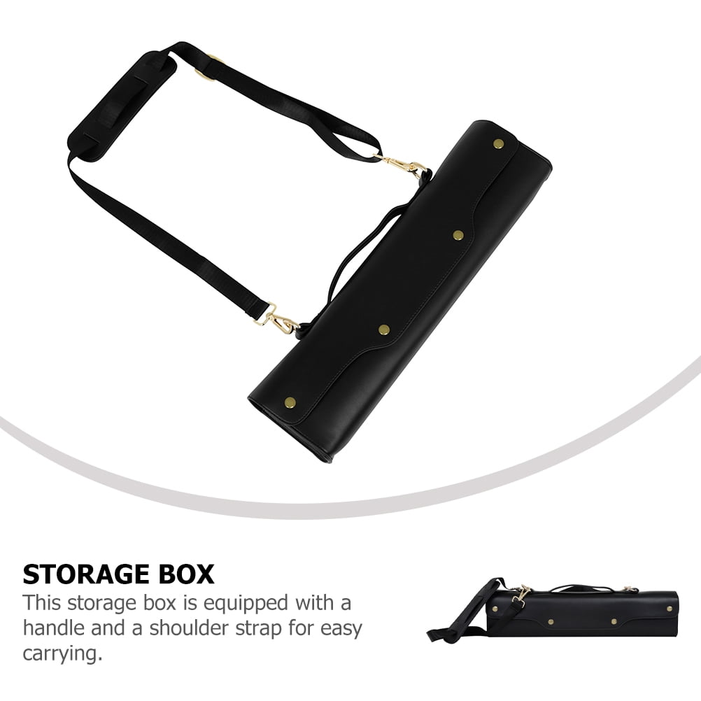 FENGGUIQU 1Pc Portable Flute Bag Black Waterproof Thickened Carrying Case for 16 Hole 17 Hole Flutes