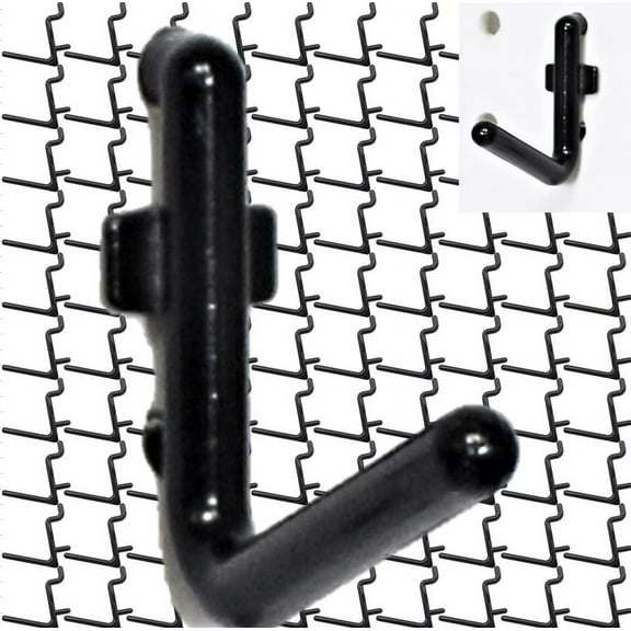 Wall Peg Hook Kit - L Style Pegboard Hooks Tool Storage Garage Organizer Choice Black or White Pegs