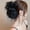 Tulle Black, variant on Large Bow Chiffon Silk Hair Clips for Women Mesh Bubble Hair Barrettes for Thick Thin Hair Elegant Claw Clips Hair Accessories (Stain Black)