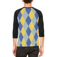 thumbnail image 2 of Hanukkah Jester Harlequin Costume Mens Raglan T Shirt White-Black MD, 2 of 2