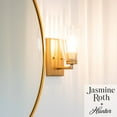 thumbnail image 4 of Hunter - Rossmoor 1-light Luxe Gold, Small Sconce Light, Dimmable, Formal Style, for Bedrooms, Dining, Living Rooms - 13196, 4 of 9