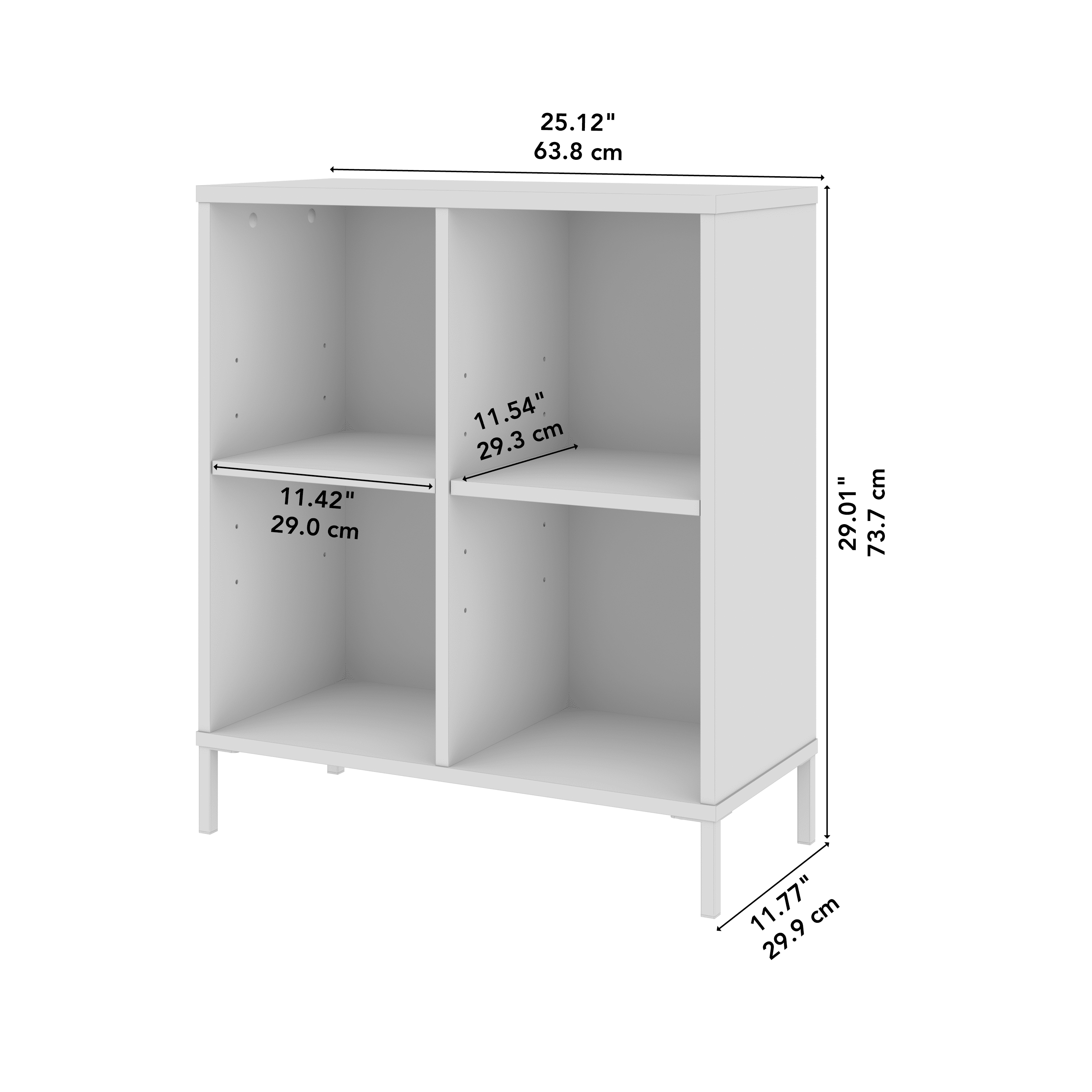 Bush Furniture Soho 4 Cube Organizer in White