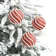 thumbnail image 6 of Xecvkr Christmas Ornament Ball Christmas Color Ball Powder Dipped Ornament Year Tree Decoration Red Gold Pink Multicolor Backpack Car Pendant Wreath Holiday 3.14in 1pc, 6 of 8